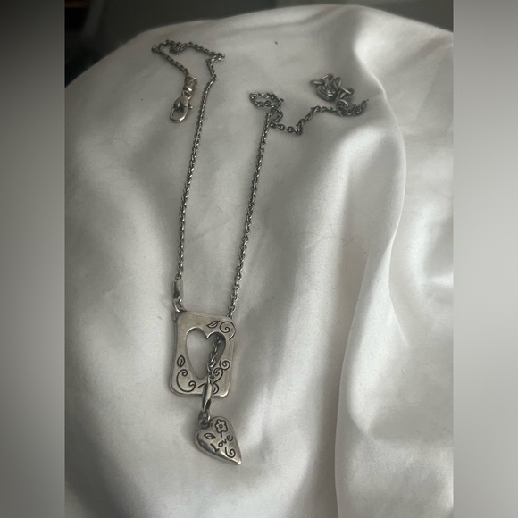 Brighton Jewelry - Brighton Silver Amour/Love Pendant Necklace. 
Brighton retired and loved piece.